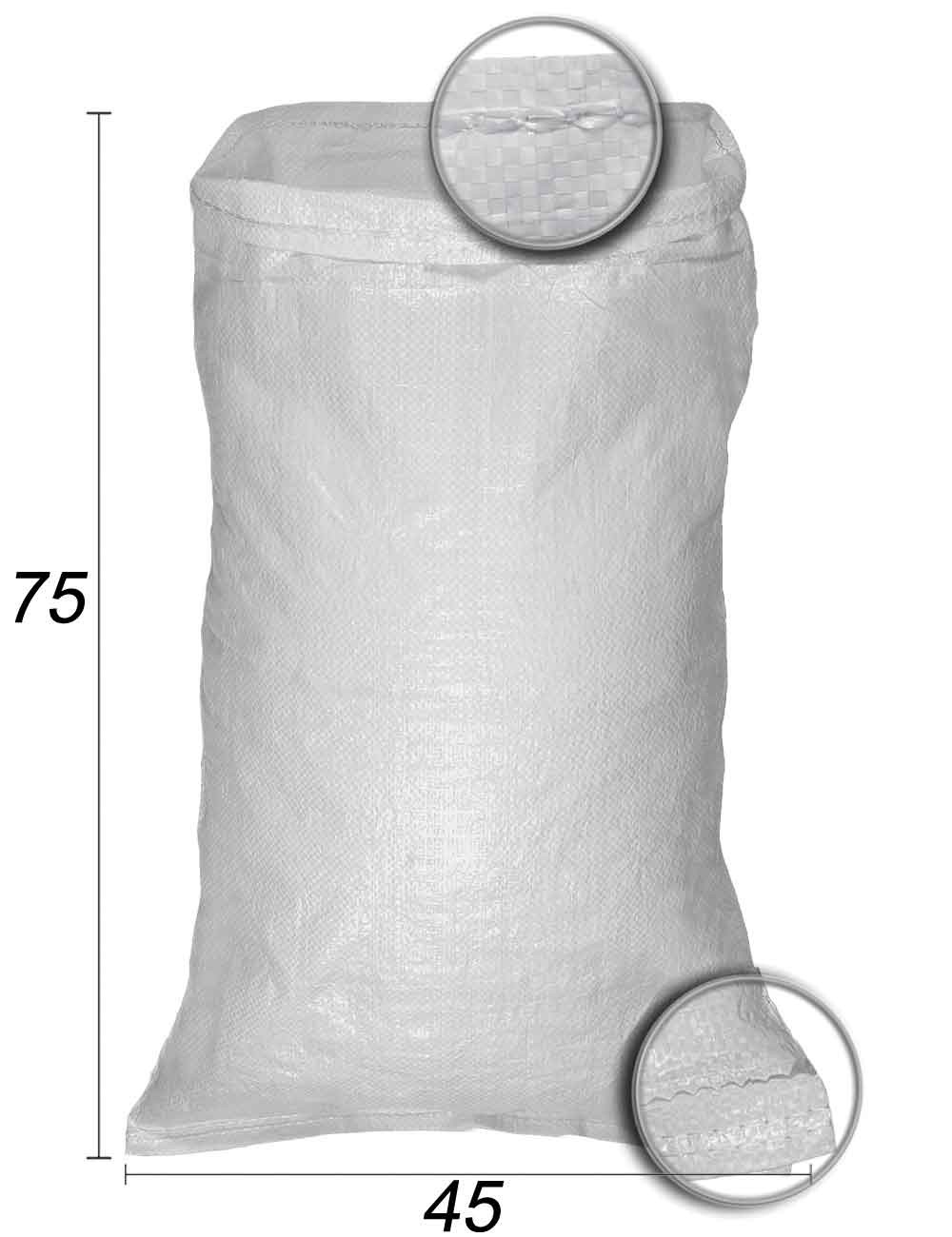 Schüttgutsack aus Polypropylen Weiß - 45X75