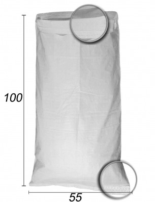 Schutt-Sack gewebtes Leinen Weiß - 55X100