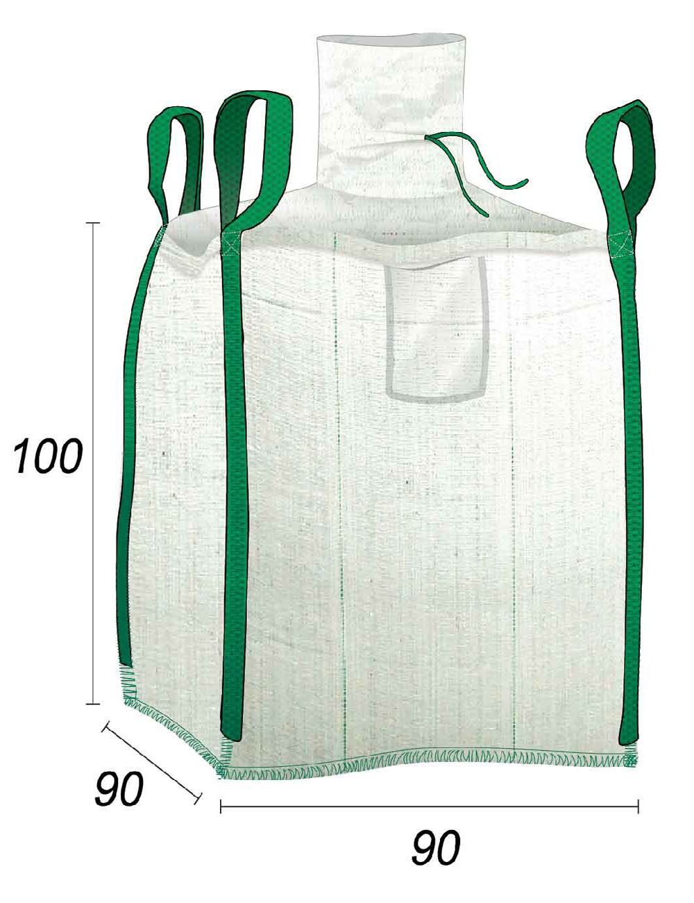 Säcke Bauschutt Mehrfachnutzung Pro & Privat - 90X90X100