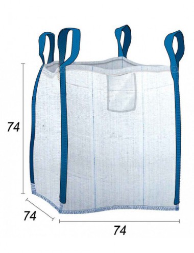 Gartentasche 340 Liter und bis zu 1 Tonne - 74X74X74