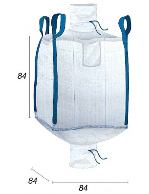 Mini Big Bag 500L Einfüllstutzen & Auslaufstutzen - 84X84X84