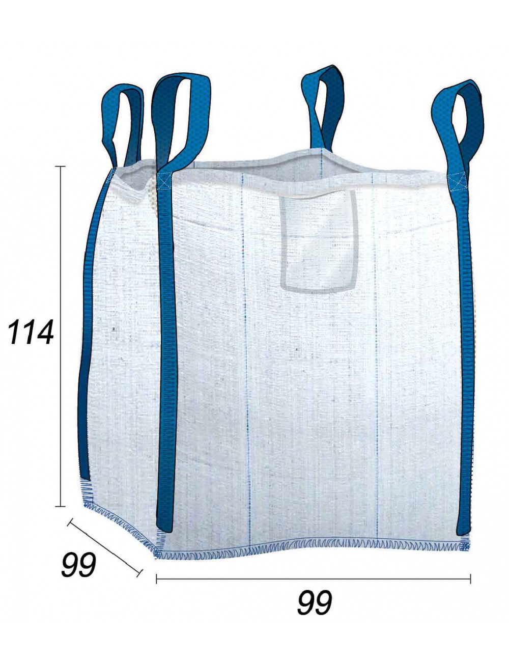 Big Bag Belüftet, Hackschnitzel Rinde & Sägemehl feucht - 99X99X114