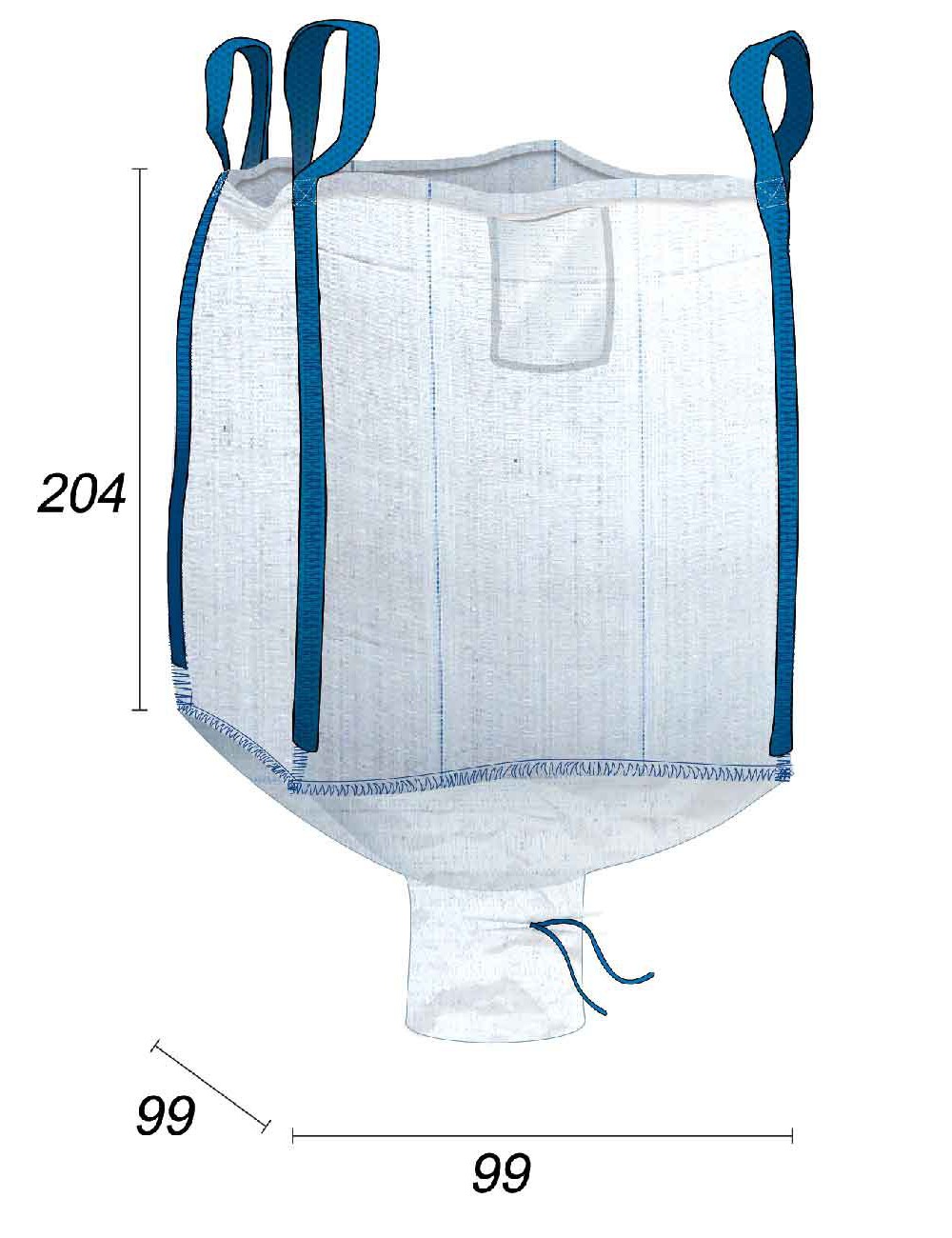 Big Bag Materialien, für Großes Fassungsvermögen - 99X99X204