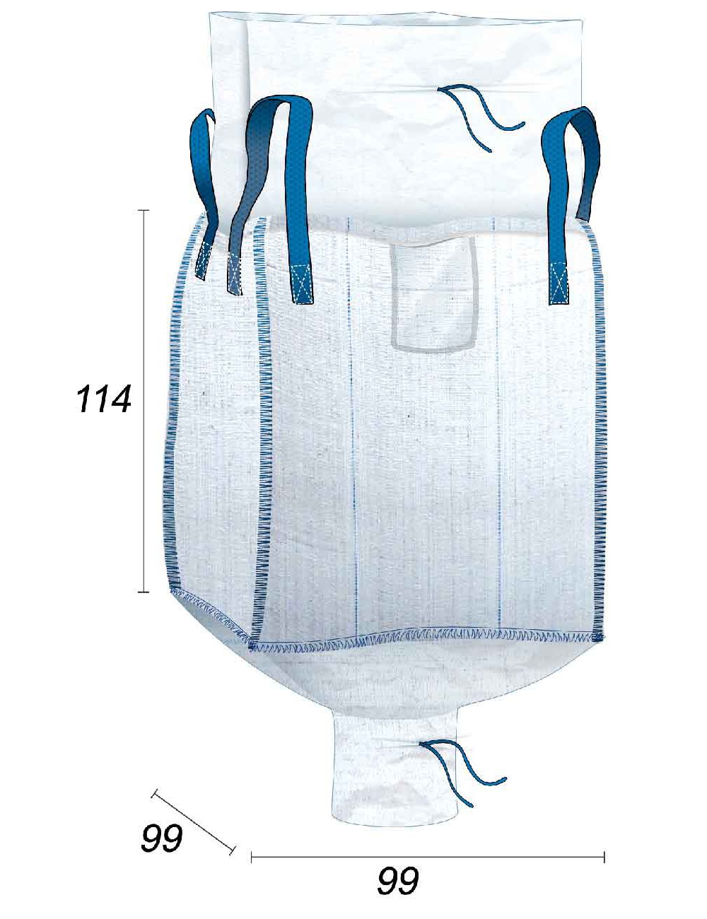 Big Bag Lebensmittelecht & wasserdicht - 99X99X114