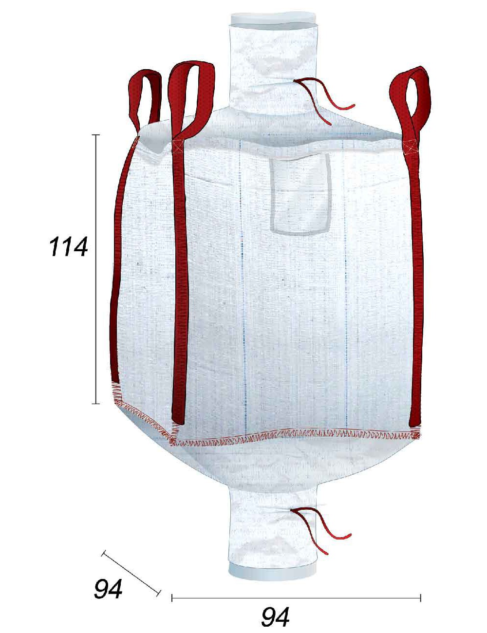 Big Bag Gefüttert mit interner PE-Hülle 70µ - 94X94X114