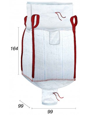 Big Bag mit Liner für Glasabfälle - 99X99X164