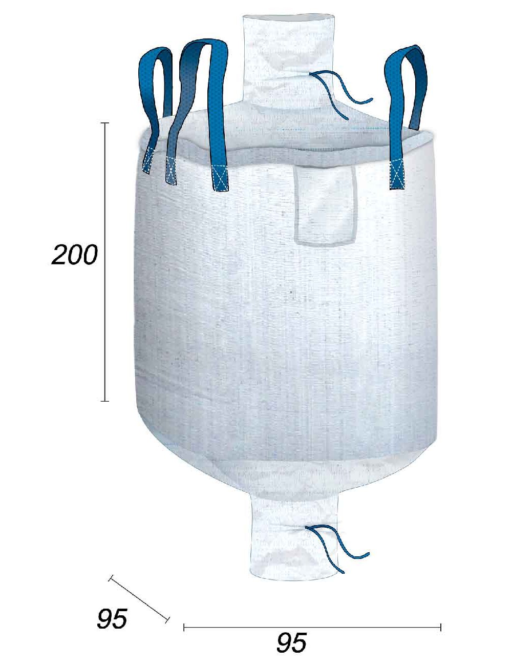 Big Bag Lagerung von großen Gütern - 95X95X200