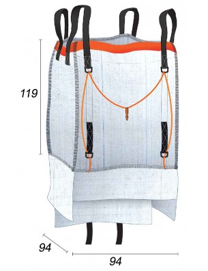 Big Bag Wiederverwendbar mit Öffnungsboden - 94X94X119